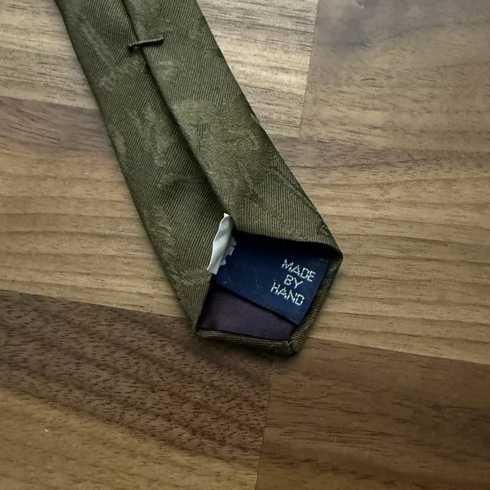 Rare Vintage Polo Ralph Lauren Hunting Dogs Silk Tie Equestrian Hand Made In USA